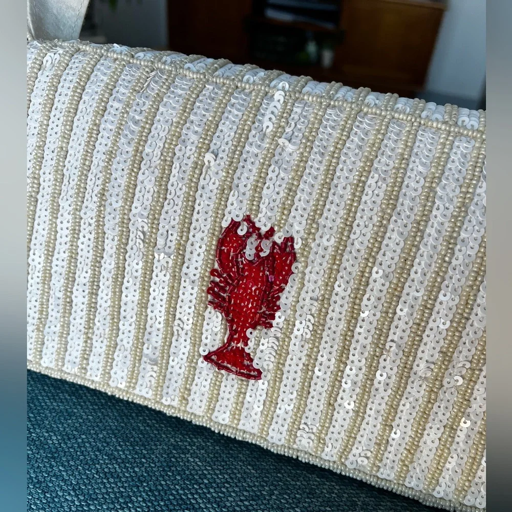 NWT Made in India Beaded Lobster Bag - Picture 8 of 9